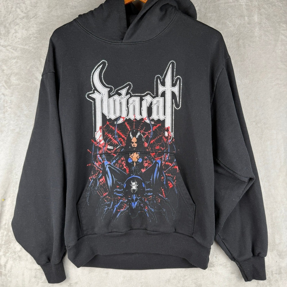 Doja Cat Scarlet Tour Spider Hoodie Black Rhinestone Graphic Merch Mens Size M